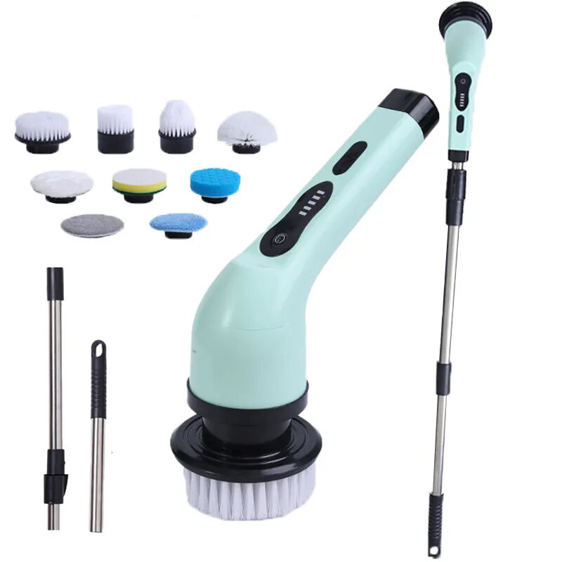 Electric Cleaning Brush 9 in 1 Multifunctional Rotating Rechargeable Powerful Cleaning Brush for Living Room Kitchen Bathroom
