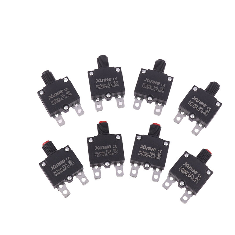 Disjoncteur à interrupteur thermique, protecteur de surcharge de courant, interrupteur de surcharge, 3A, 4A, 5A, Snap7A, 8A, 10A, 12A, 13A, 15A, 18A, 20A