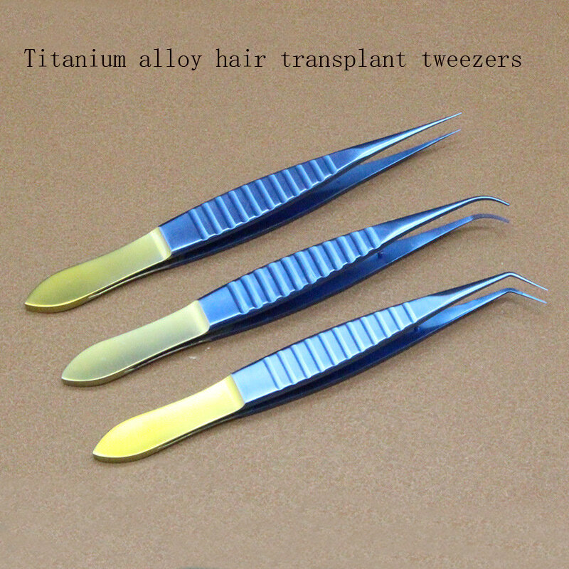 Titan legierung Haar transplantation pinzette feine Haar implantat pinzette Haarfollikeltransfer-Haar implantat werkzeug