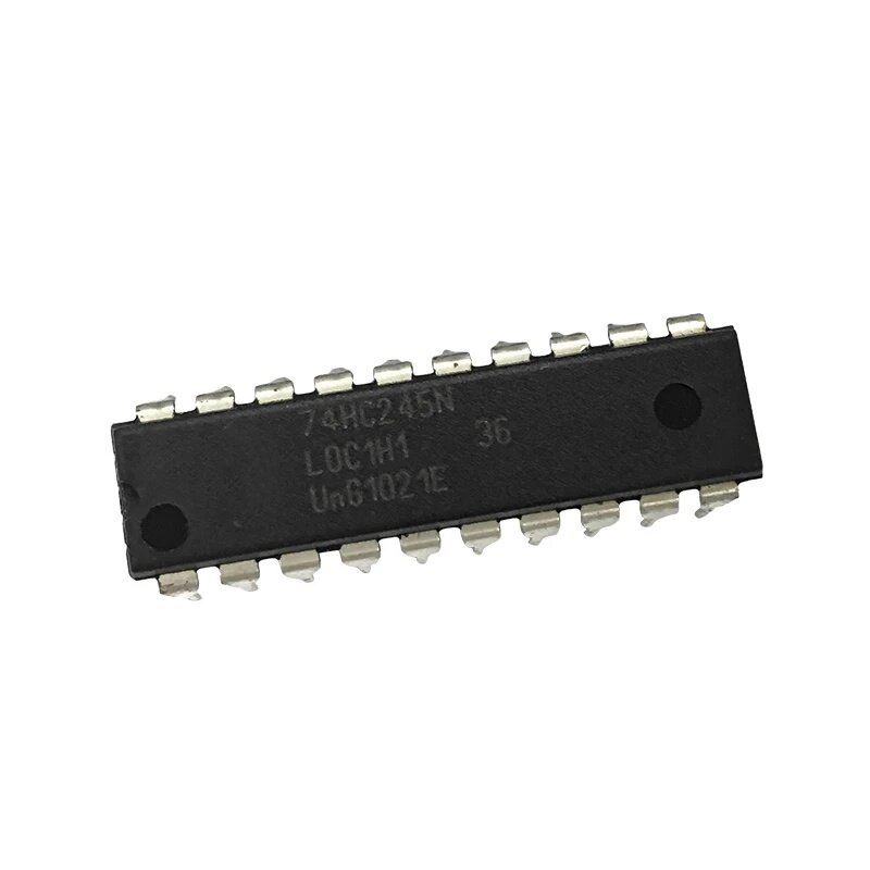 Transceptor de barramento 3-Street, série HC UH, 1-Func, 8 bits, saída verdadeira, CMOS, PDIP20, 74HC245N