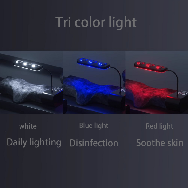 Bantal busa memori Salon kecantikan LED, baru dapat digunakan untuk ekstensi bulu mata, sterilisasi wajah multifungsi sandaran bulu mata