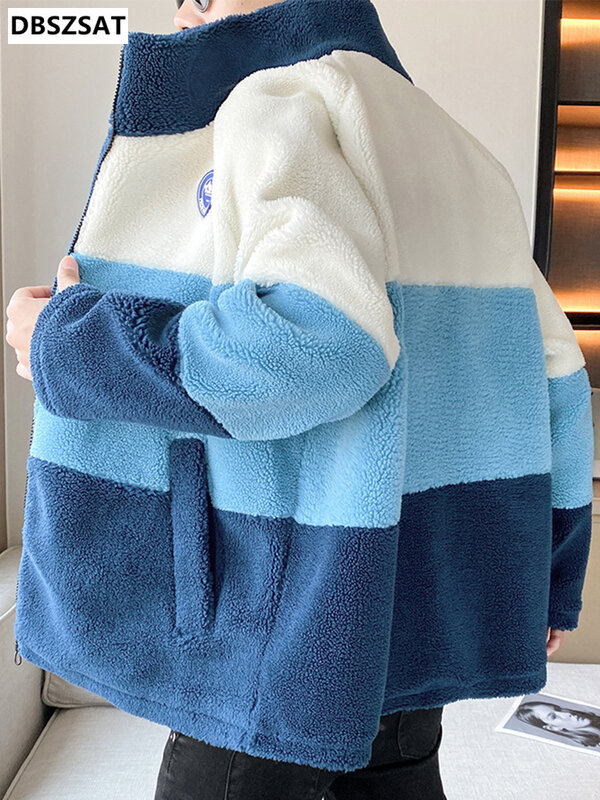2023 nuova giacca invernale da uomo calda Parka in pile moda Patchwork colletto alla coreana cappotto oversize Parka termico spesso Plus Size 8XL