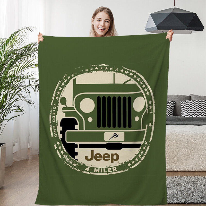 J-jeep-マイクロファイバーニーブランケット,寝具,暖かいベッド,ニット,キャンプ,カスタム装飾,昼寝,柔らかく,柔らかく,大きいサイズ,ソファ,冬