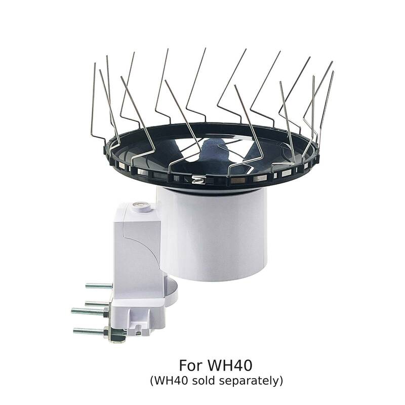 Ecowitt Destacável Metal Bird Spikes, Deterrent para WH40 Rain Gauge, Rain Bucket, WS69 anemômetro sônico, WS90 e WS80