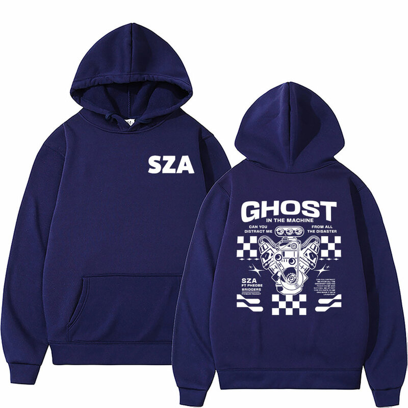 Rapper SZA SOS Double Sided Print Hoodie Male Casual Oversized Hooded Sweatshirt Men Women Hip Hop Fashion Streetwear Hoodies