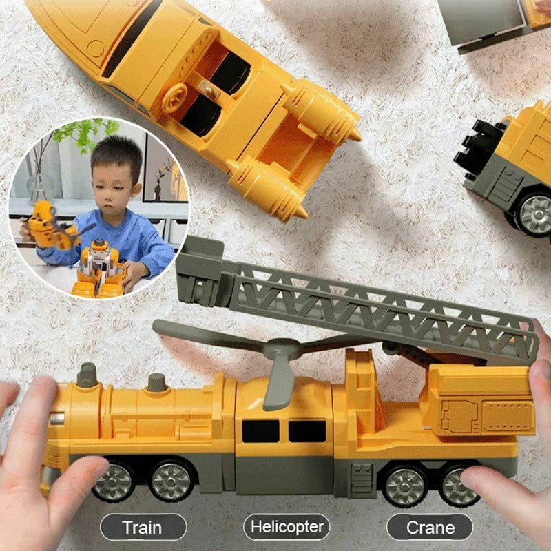 마그네틱 변환 엔지니어링 자동차 조립 장난감, DIY 어린이 조립 엔지니어링 차량, 분리형 조립 로봇 컬렉션 장난감