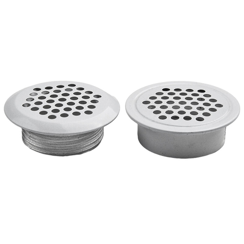 2pcs Air Vent Grille Air Outlet Fresh System Air Vent Grille Ventilation Plugs Metal Ventilation Plugs Stainless Steel
