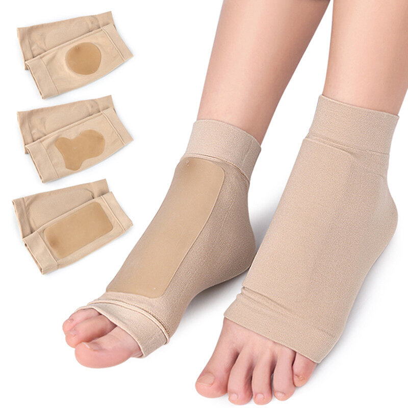 1 Paar Planta rfasziitis Socken Ärmel Gel Socken Füße Protektor Schmerz linderung Riss prävention befeuchten abgestorbene Haute ntfernungs socke