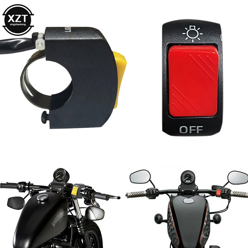 Joli de guidon de moto, bouton poussoir marche/arrêt, connecteur de bouton 12V, vélo électronique RL, scooter, vélo de course, 22mm
