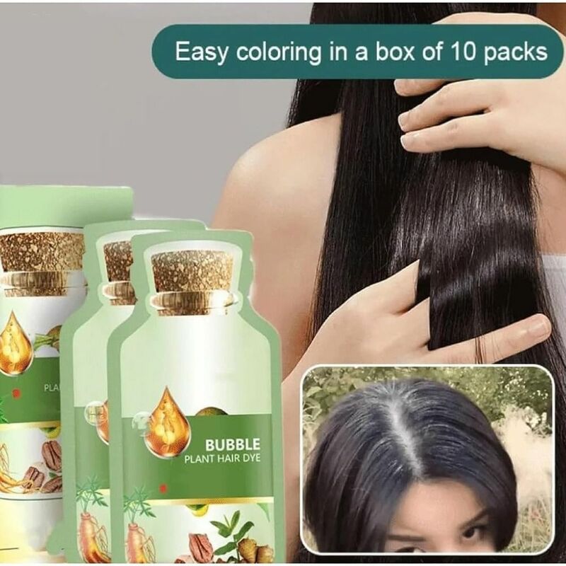 Neues Haar färbemittel Shampoo natürliche Pflanzen blase Haar färbemittel lang anhaltende Haarfarbe bequem und effektiv Haar färbemittel Shampoo
