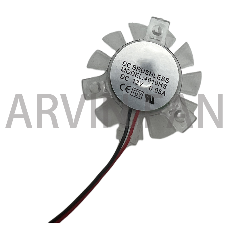 4010HS 12 В постоянного тока 0,05 а шасси, маленький вентилятор постоянного тока, 2-проводной теплоотводящий вентилятор