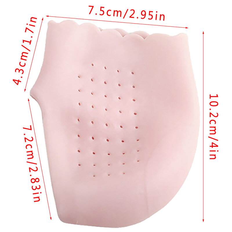 Herramienta de silicona suave para el cuidado de los pies, calcetines de Gel hidratante para el talón, piel agrietada, cubierta protectora para el talón, color blanco y rosa, 1 par, novedad