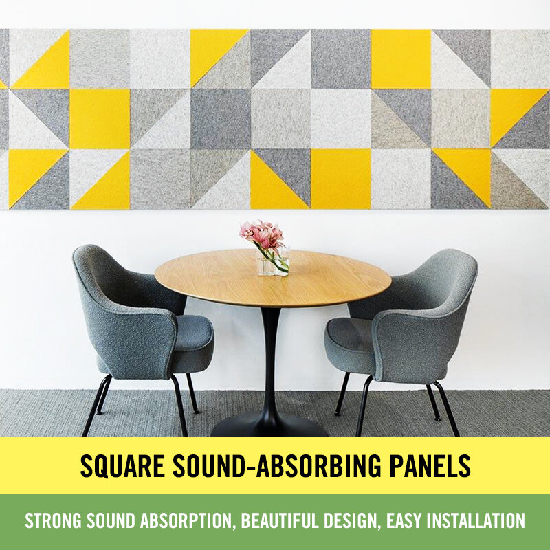 Звукостойкая настенная панель, квадратная акустическая панель, домашние декоративные изоляционные Стикеры для гостиной, спальни, студии, 12 шт., 30 см