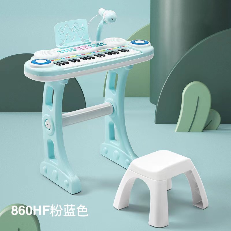 Piano de taille moyenne à 37 touches, avec rouleur et chaise, piano électronique pour enfants, instrument polyvalent pour débutants, piano à domicile