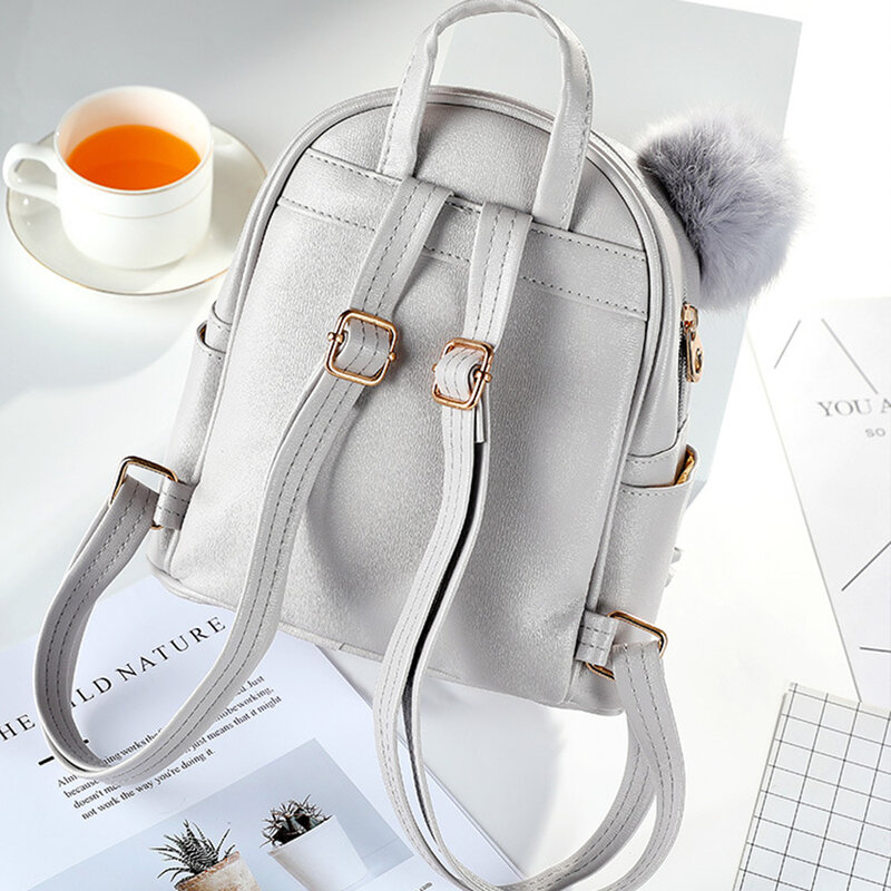 Nome personalizado das mulheres Mini bolsa de viagem, personalizada bordada, monocromática, simples mochilas de estudante, tamanho pequeno, moda, nova