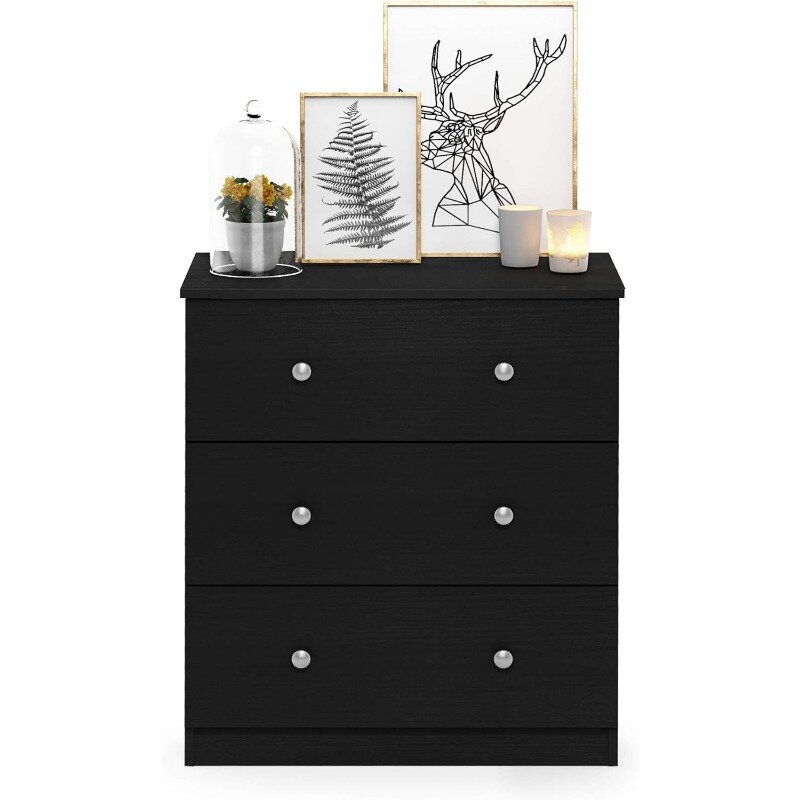 Tidur Simple Design Dresser, 3-Drawer Knob, Americano