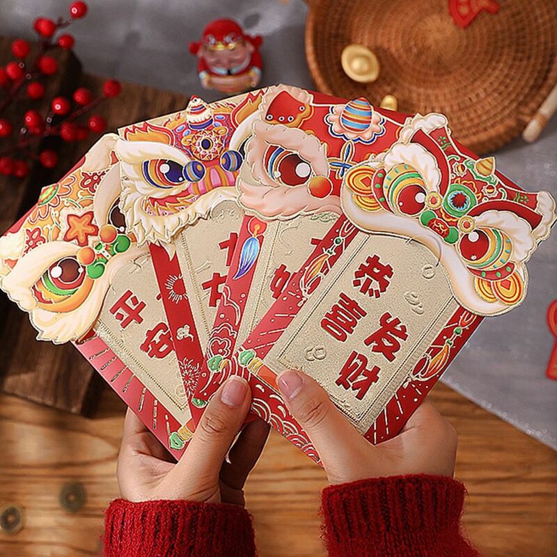 2024 Neujahrs paket roter Umschlag Drachen muster Glück Geld Tasche Geld Tasche beste Wünsche viel Glück Geld Taschen Neujahr Geschenke
