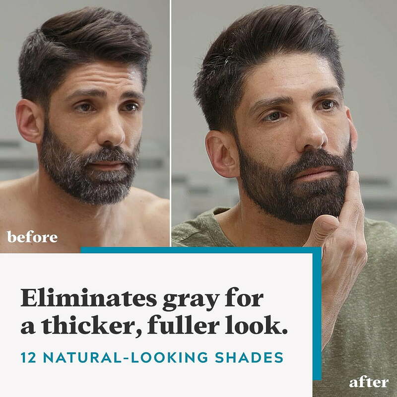 Colorazione baffi e barba per capelli grigi, M-55 vero nero, confezione da 3