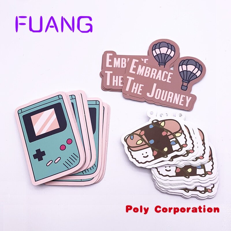 Custom  China Wholesale Adhesive PVC Custom Die Cut Vinyl Stickers Printing, Waterproof Cute Logo Design Cartoon Stickers