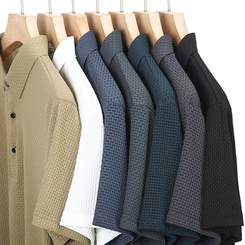 VIP Link2-camisa de Golf de talla asiática para hombre, Polo de manga corta con agujeros, Lop-up, de seda de hielo, novedad de verano