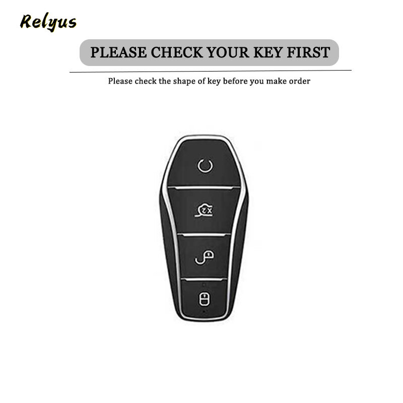 Zachte Tpu Auto Remote Key Case Cover Shell Fob Voor Byd Lied Pro Han Ev Max Tang Dm 2018 Qin plus Protector Sleutelhanger Accessoires