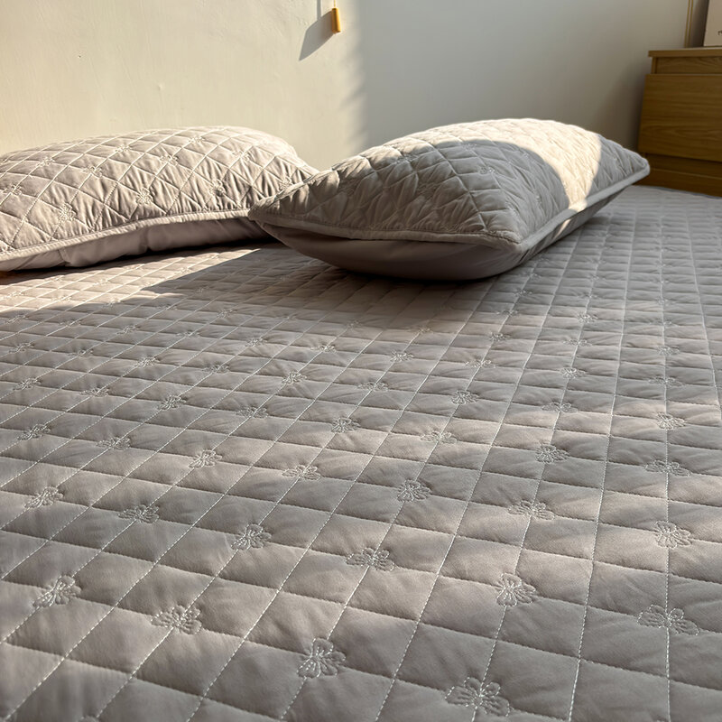 Protector de colchón impermeable con banda elástica, protector de cama, lavable
