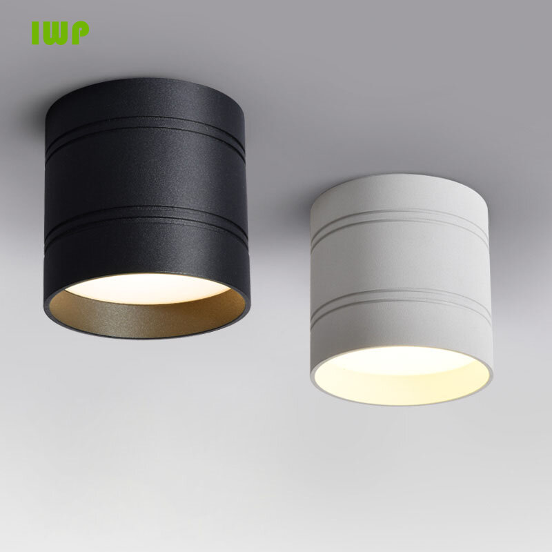 Dimmable LED Downlights 5W9W12W15W18W COB LED Ceiling Spot Lights AC110-220V No opening Ceiling lamps Cylinder LED Wall Lamp