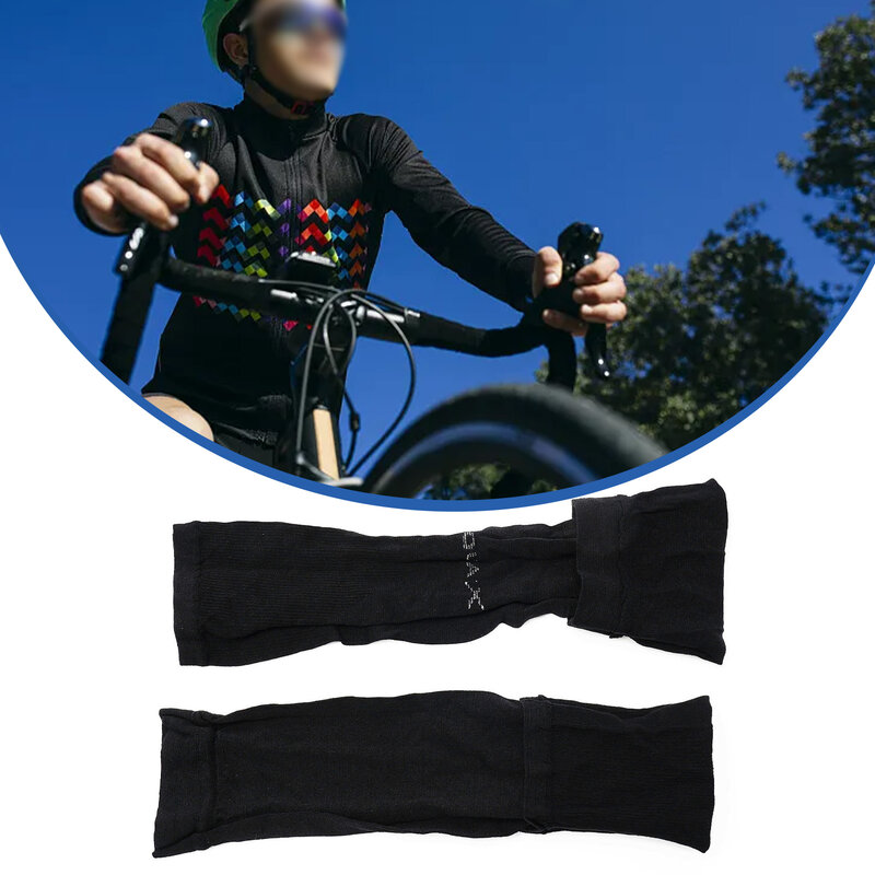 Aquecedores de braço de ciclismo para homens e mulheres, tecido gelado, anti-UV, protetor solar, corrida, esporte ao ar livre, manga