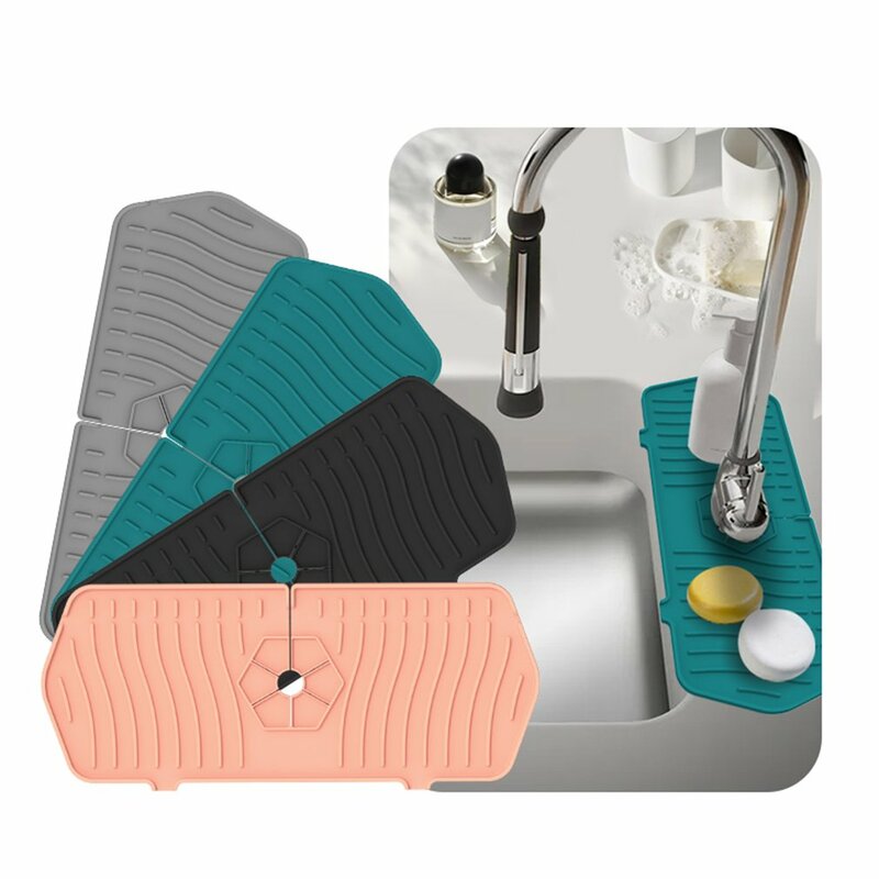 Силиконовый коврик для кухонного смесителя, приспособление для удаления брызг на раковине в ванной комнате