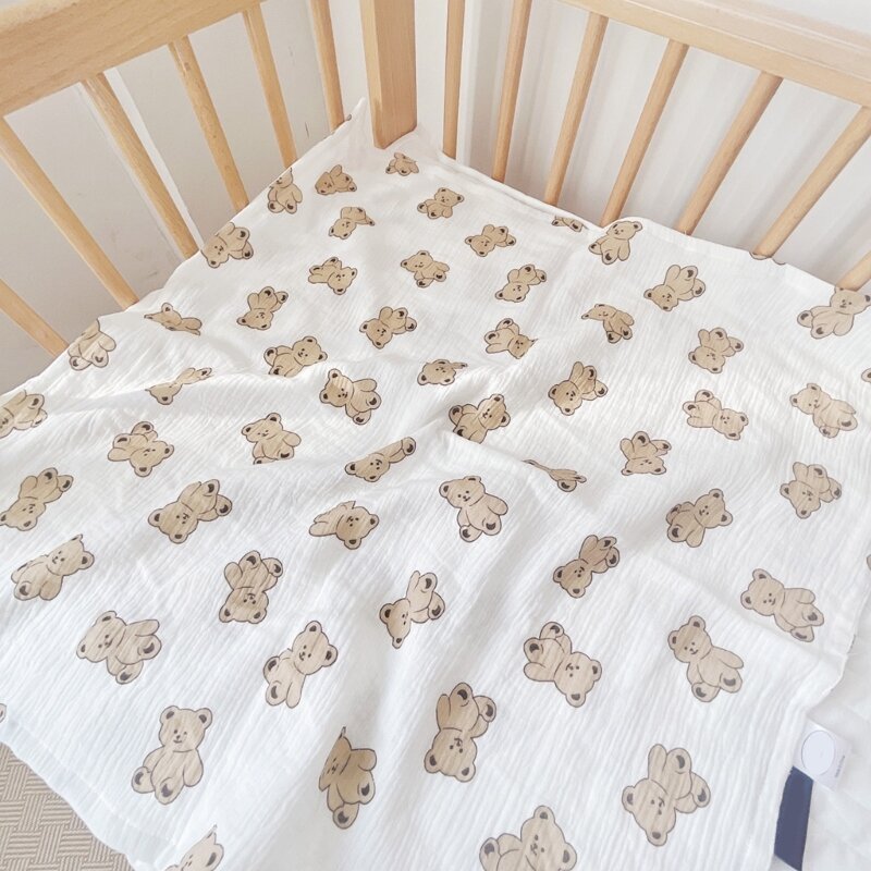 Baby Blanket Cotton Receiving Blanket Breathable & Lightweight Multiuse Blanket