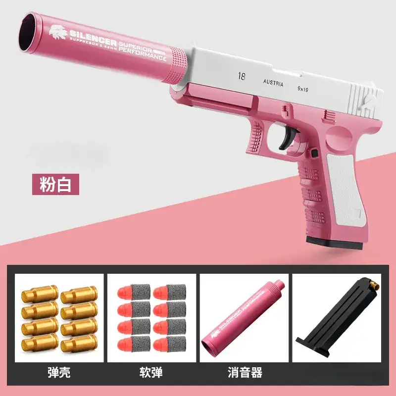 2024 M1911 Soft Bullet Toy Gun schiuma espulsione giocattolo schiuma freccette regalo di natale pistola softair con silenziatore per bambino adulto nuovo 6 +