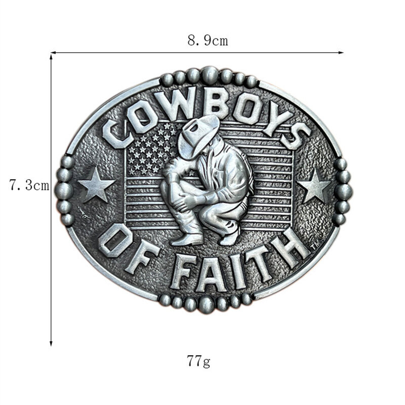Ceinture de cowboy avec boucle, marque de croyance, style occidental, Europe et États-Unis