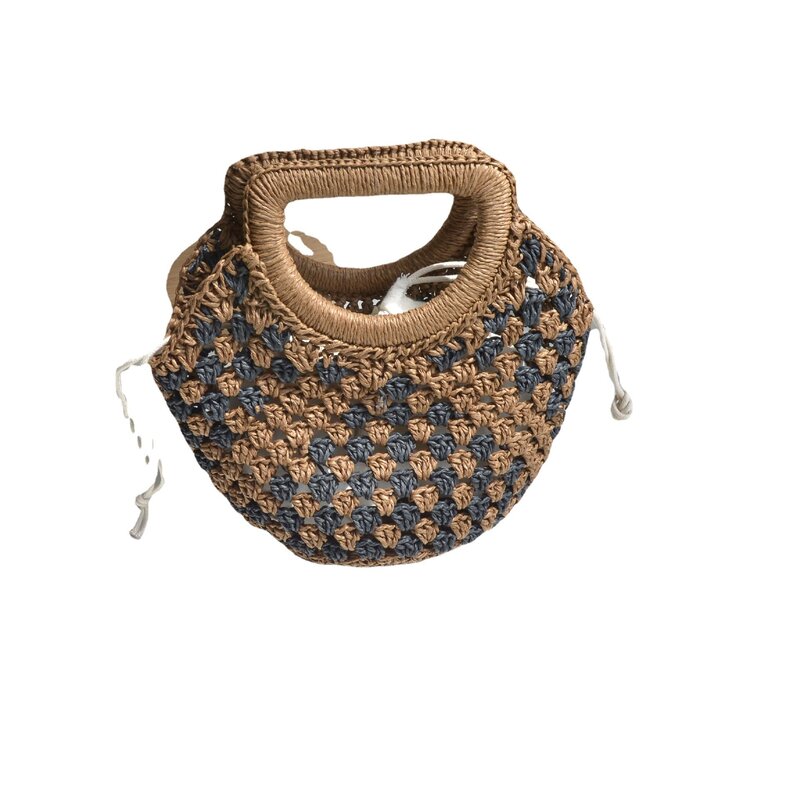 Fashion Woven Straw Shoulder Bag Female Crossbody Messenger Bags for Women 2023 Summer Beach Handbags Purses Travel Shopping Bag