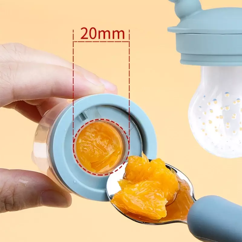 Baby Food Grade Silica Gel Baby Pacifiers Fruit Feeder and Healthy Way To Grind Fruits and Vegetables for Baby's Meal Feeding