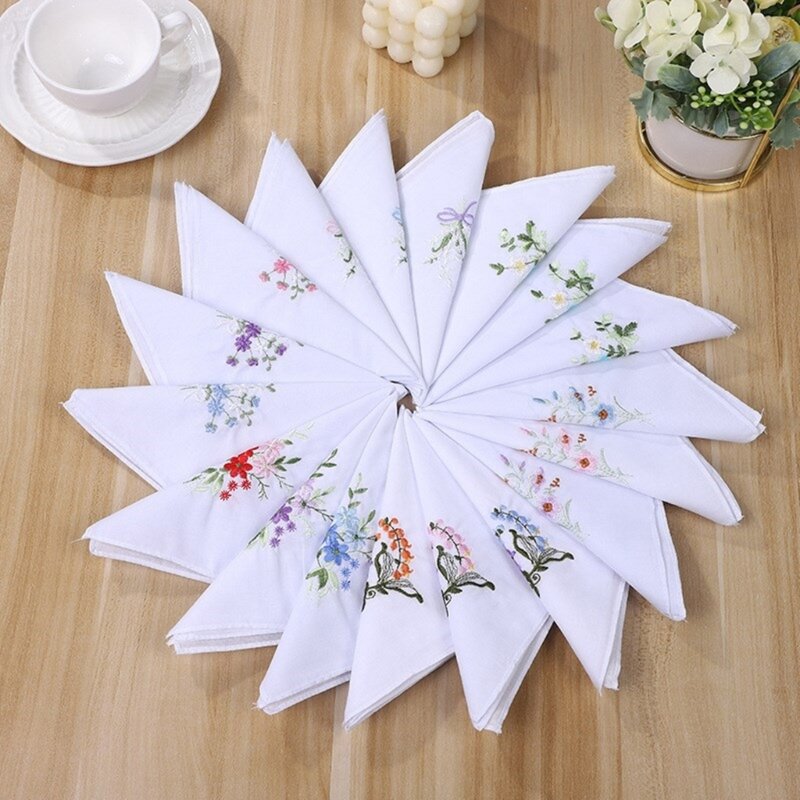 Traveling Shopping Handkerchief for Woman 28x28cm Wedding Party Pocket Square