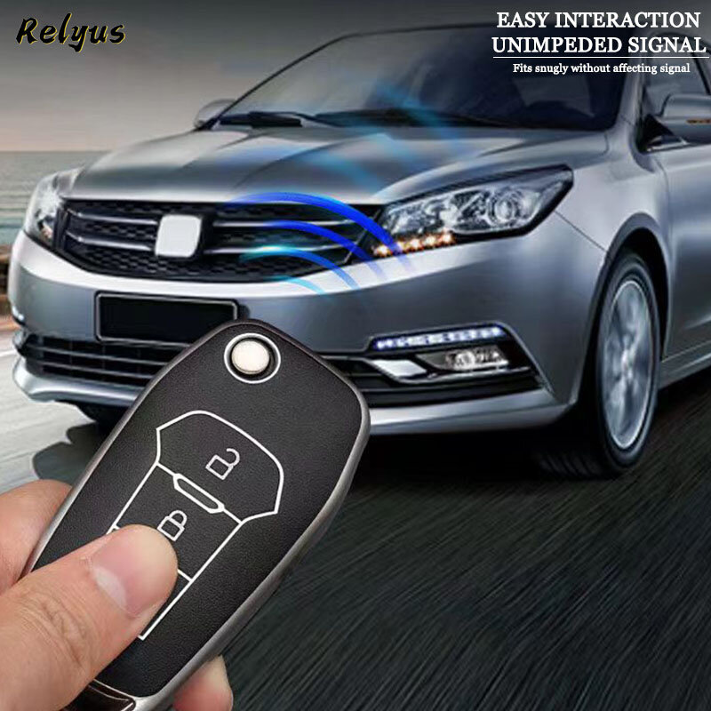 Soft TPU Car Flip Key Case Cover Shell for Ford Fusion Fiesta Mondeo Ecosport Kuga Escort Everest Ranger F150 Fob Accessories