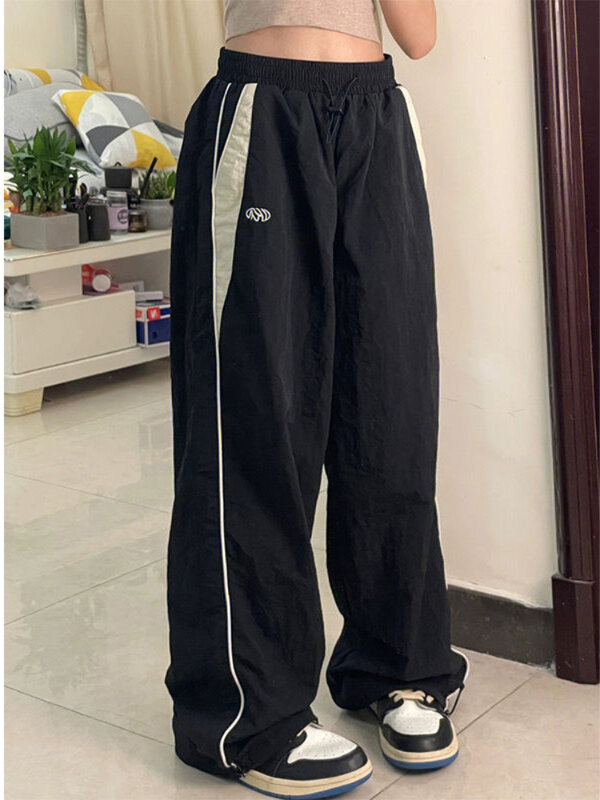 MATTA Harajuku Streetwear BF Female Casual Baggy Pants Women Vintage Oversized Hip Hop Joggers Sweatpants Wide Leg Trousers