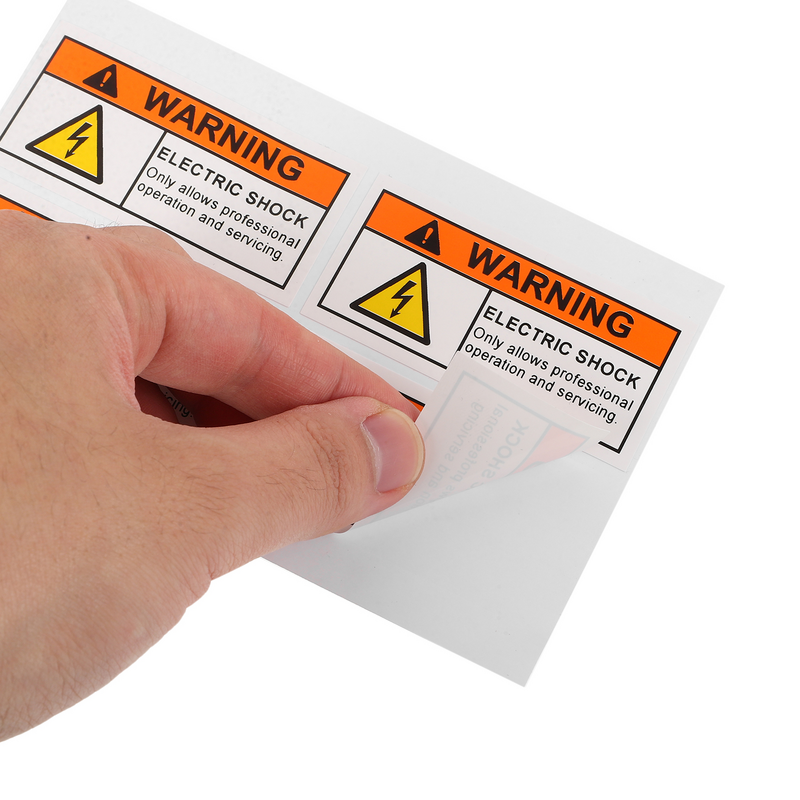 4 Pcs Beware of Electric Shock Sign Panel Labels Stickers High Voltage Warning Electrical Safety Decals