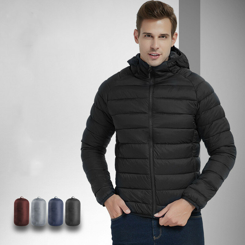 MRMT 2024 Новая мужская хлопковая куртка модная хлопковая куртка Мужская Легкая короткая хлопковая куртка с капюшоном