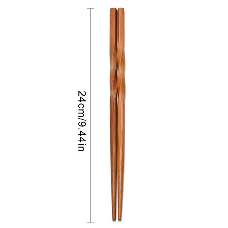 Wood Chop Stick Wooden Chop Sticks Portable Chinese Tableware Washable Reusable Chinese Style Chopsticks For Gourmet Rice