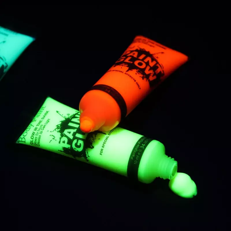 Neon Fluorescente Body Paint para Crianças, Pigmentos Faciais, Festa de Halloween, Festival, Bar, Maquiagem Cosplay, Brilho UV, Pintura, 5pcs
