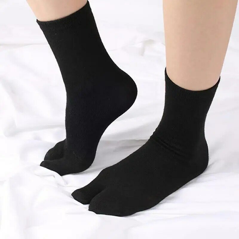 Estilo japonês Toe Socks Homens e mulheres de verão respirável Two Finger Socks Kimono Flip Flop Split Toe Socks