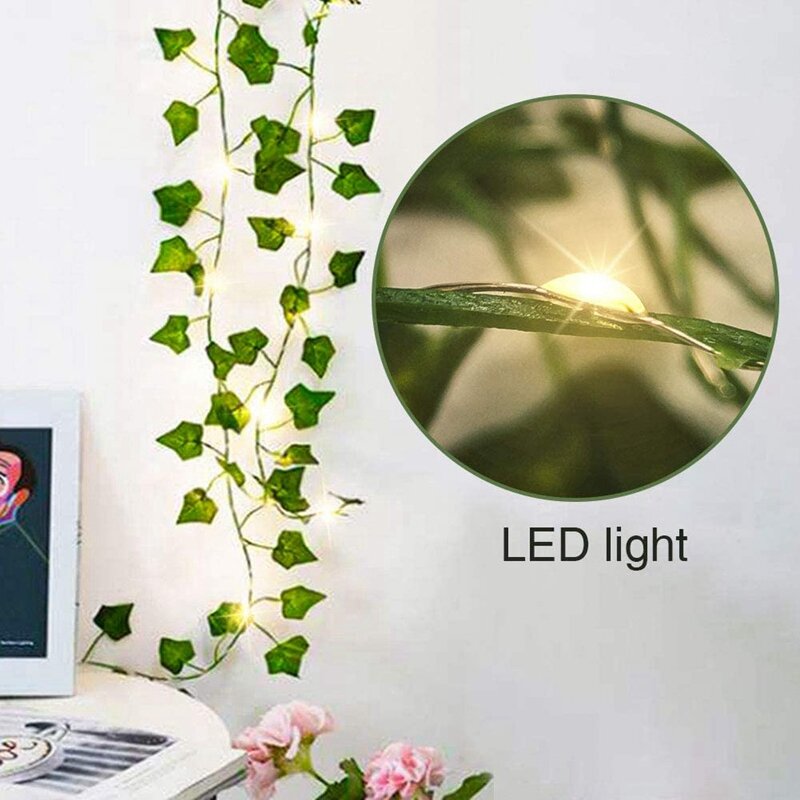 Artificial Plants Lamp 20LED Length 2M Suitable For Outdoor Christmas Birthday Party Room Wall Wedding Decor