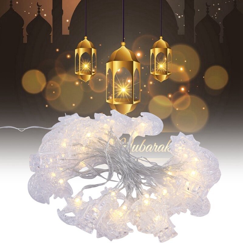 Usb Constant Licht 6 Meter 40 Lampen Arab Eid Paleis Verlichting Decoratieve Gulbang Festival Verlichting Kleurrijke Lichtslinger