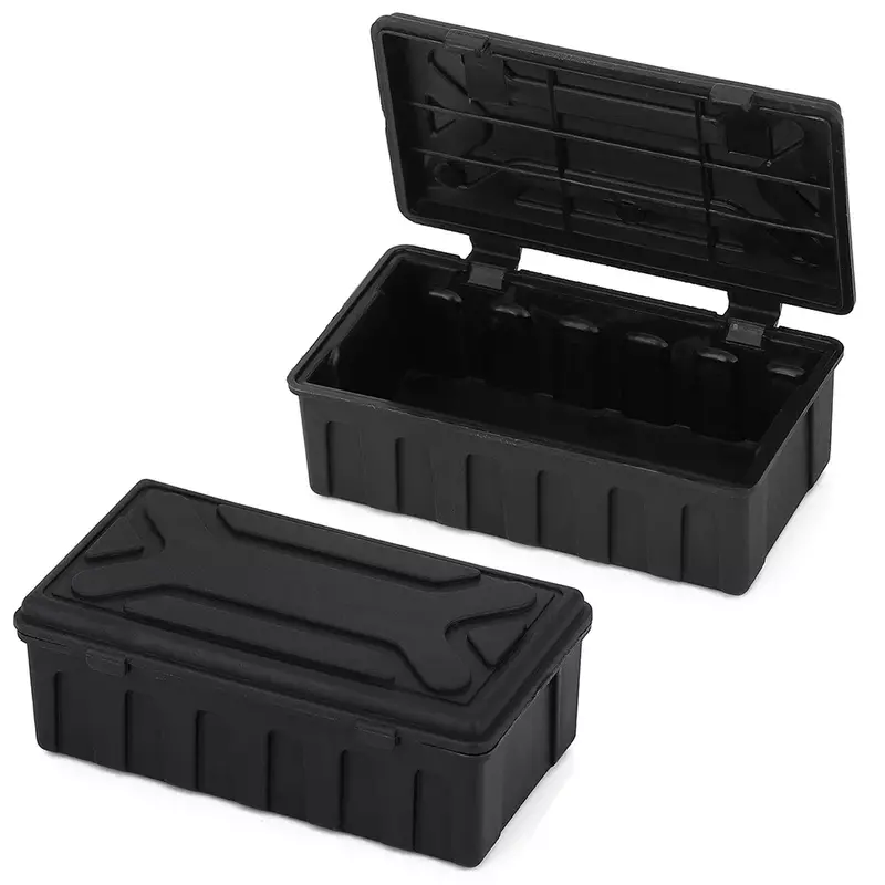 4PCS Plastic Luggage Storage Box Decoration Tool for 1/10 RC Crawler Axial SCX10 90046 TRX4 TRX6 Redcat Gen8