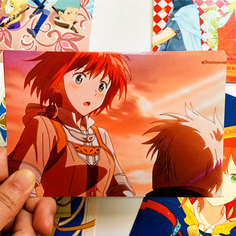 6 sztuk/zestaw kartki z życzeniami kolektor Akagami nie shirayuki-hime pocztówka królewna śnieżka z rude włosy biuro szkolne