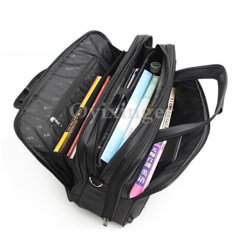 ขนาดใหญ่ผู้ชายธุรกิจกระเป๋าถือผู้ชายกระเป๋าแล็ปท็อป16 "17.3" โน้ตบุ๊คคอมพิวเตอร์ Tote กระเป๋า Crossbody ไหล่กระเป๋า