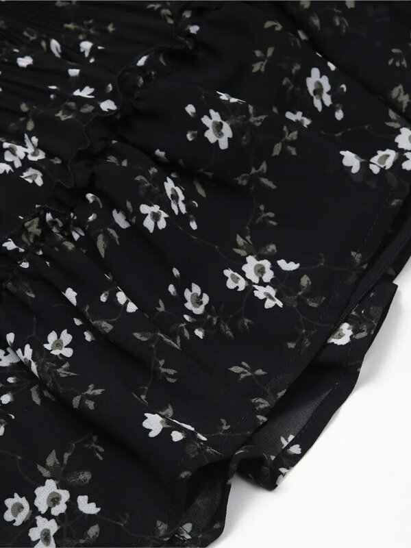 Летняя женская цветочная пикантная шифоновая юбка ZUZK, Новая Винтажная Женская мини-юбка с эластичным поясом, элегантная крутая фея, 420403