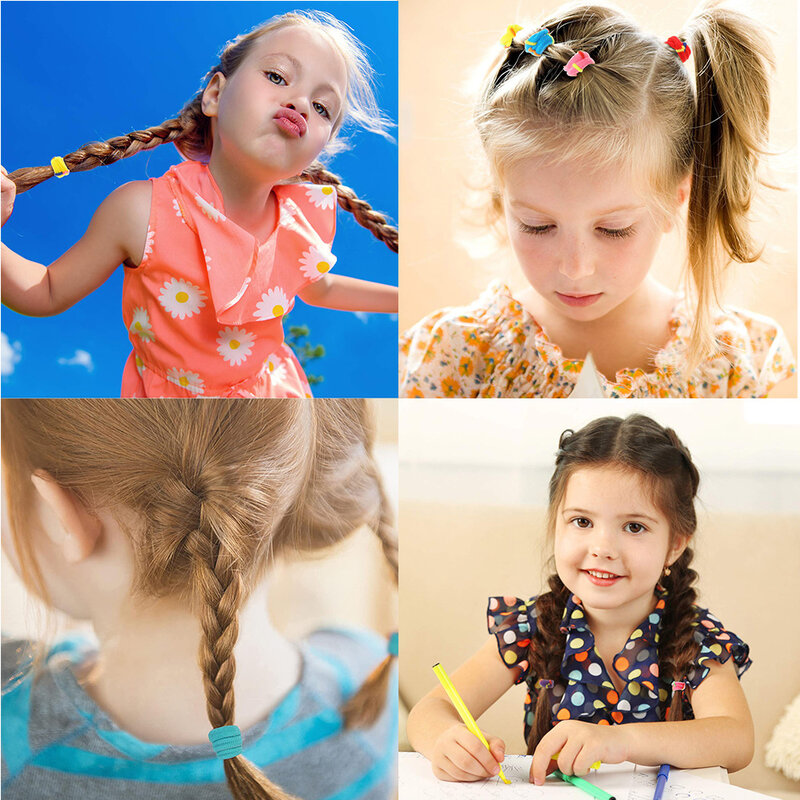 20/50/100pcs 2.5cm Hair Bands Colorful Elastic Hair Bands Nylon Girls Hair Accessories for Kids Ponytail Holder Headband Women