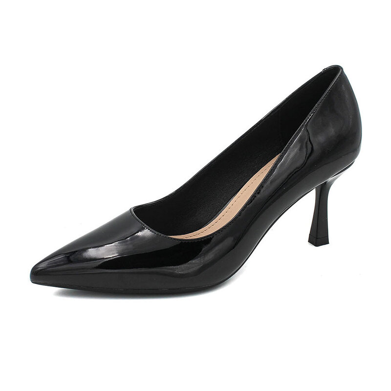 Sapatos femininos de salto alto, simples e fino, novo estilo de fadas, cor sólida, primavera, 2024